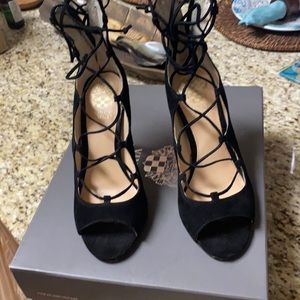 Vince camuto lace heels